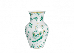 Ginori Oro Di Doccia Green Ming Vase - 9"